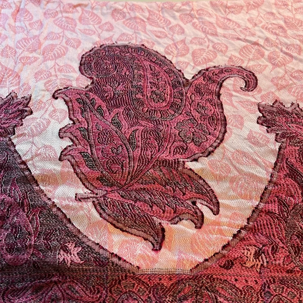 Pink and Purple Paisley Scarf